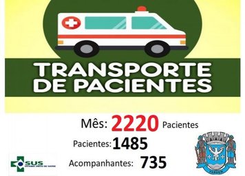 Transporte Sanitário do mês de Agosto