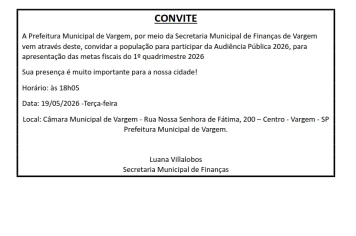 Audiência Pública Metas Fiscais 1º Quadrimestre 2026