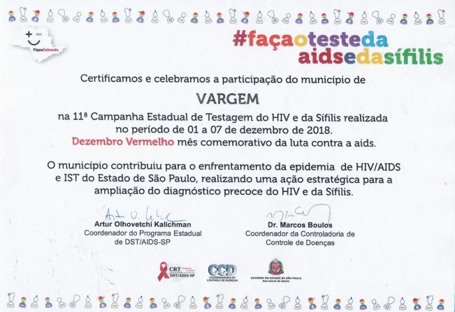 Vargem participa do Dezembro Vermelho