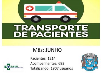 Transporte Sanitário mês de Junho