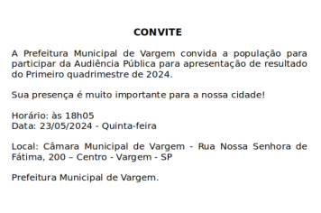 Audiência Pública Metas Fiscais 1º Quadrimestre 2024