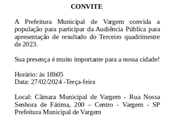 Audiência Pública Metas Fiscais 3º Quadrimestre 2023