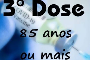 A Vigilância Epidemiológica da Prefeitura Municipal de Vargem iniciou o CADASTRAMENTO para vacinação da dose adicional (3ª dose) contra o COVID dos Pacientes acima dos 85 anos que receberam a segunda dose da vacina no mês Março..