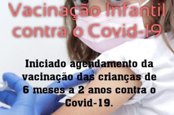 Vargem inicia agendamento de vacinação de crianças acima de 6 meses a 2 anos contra a Covid-19