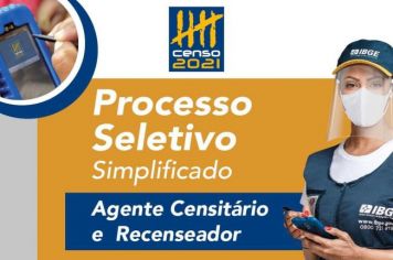 OPORTUNIDADE - IBGE - Censo Demográfico 2021 - Inscrições Abertas e Vagas para Vargem