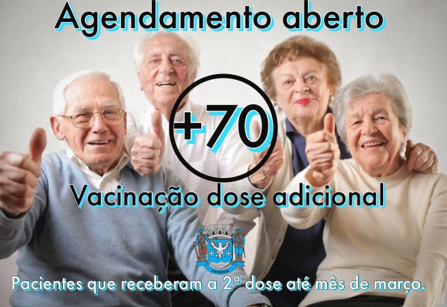 A Vigilância Epidemiológica da Prefeitura Municipal de Vargem iniciou o CADASTRAMENTO para vacinação da dose adicional (3ª dose) contra o COVID dos Pacientes acima dos 70 anos que receberam a segunda dose da vacina no mês Março.