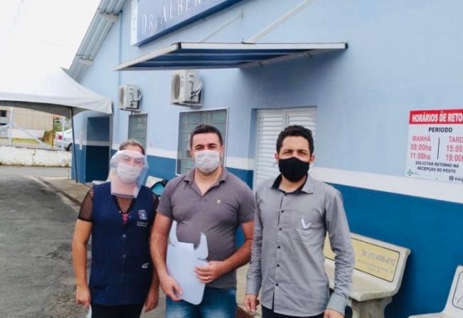 CENTRO DE SAÚDE DR. ALBERT SABIN E SAMU-192 RECEBEM DOAÇÃO DE 20 MÁSCARAS FACE SHIELD